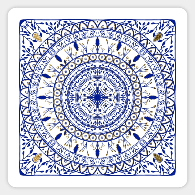 Hand Painted Tile Sticker by lilydlin